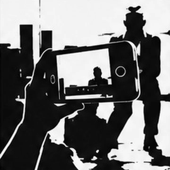 Manos grabando con un celular a una persona